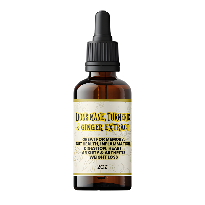 Tri-Shrooms Tincture - Lion’s Mane, Turmeric &amp; Ginger Extract