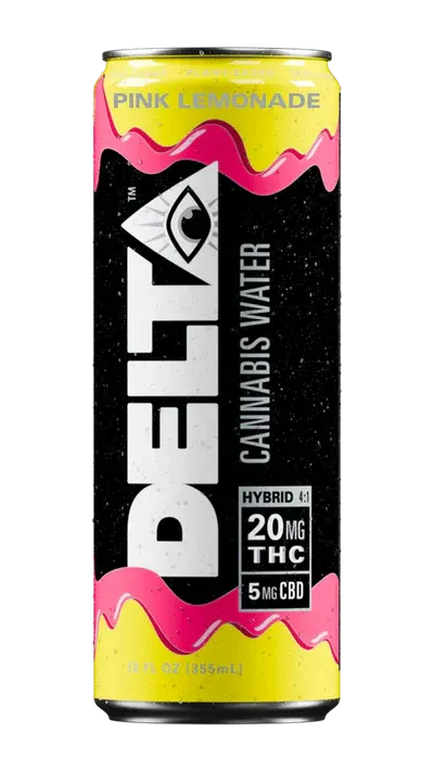 Drink Delta Hybrid Pink Lemonade Cannabis Water 20mg THC