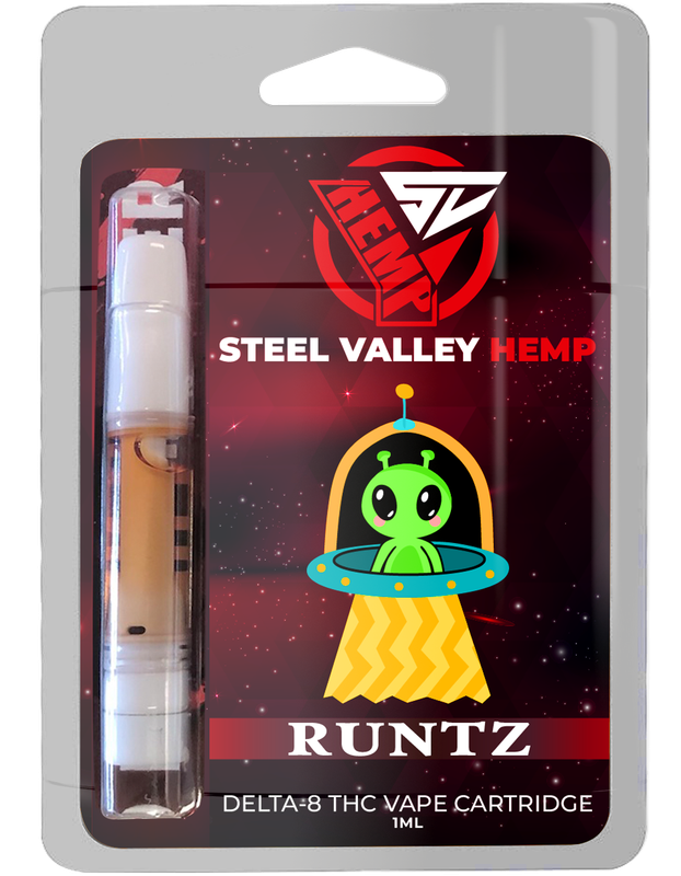 Steel Valley Hemp Delta 8 THC Vape Cartridge Hybrid - Runtz