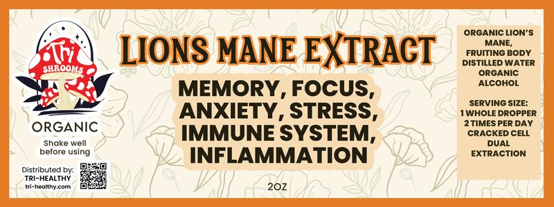 Tri-Shrooms Tincture - Lion’s Mane Extract