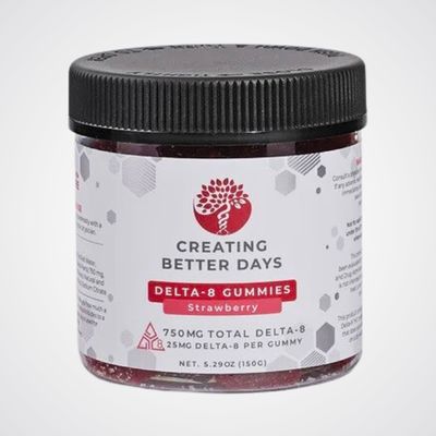 CBDays Delta 8 THC Gummies Strawberry Edibles