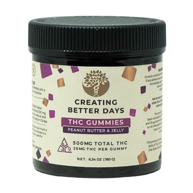 CBDays Delta 9 THC Gummies- Peanut Butter and Jelly