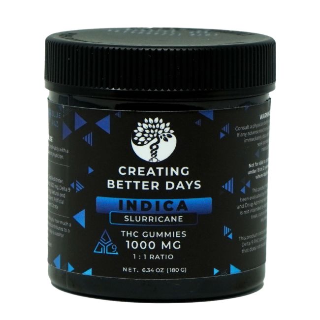 CBDays Delta 9 THC Gummies Slurricane Flavor 25mg Edibles