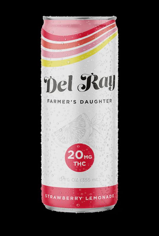 Del Ray Farmer’s Daughter Delta-9 THC Beverage Strawberry Lemonade 20 mg (60 Cal)
