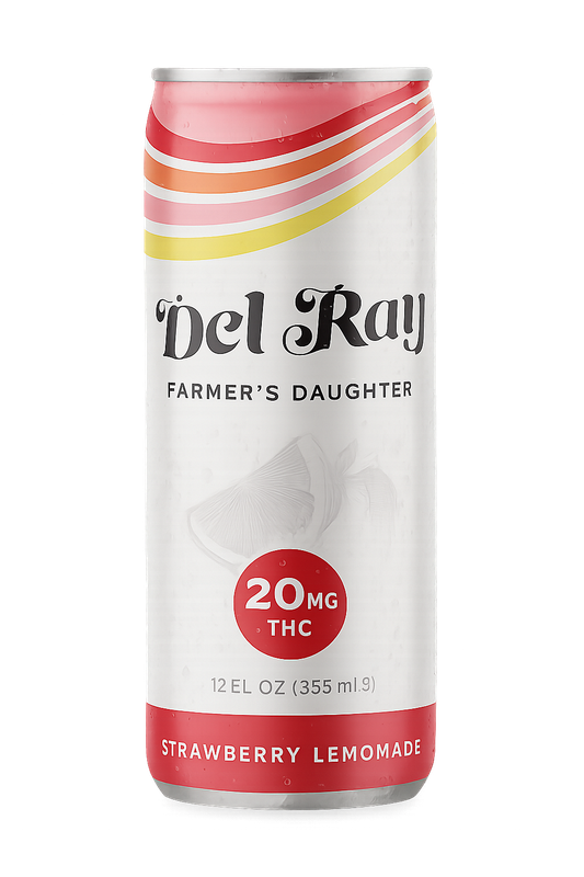Del Ray Farmer’s Daughter Delta-9 THC Beverage Strawberry Lemonade 20 mg (60 Cal)