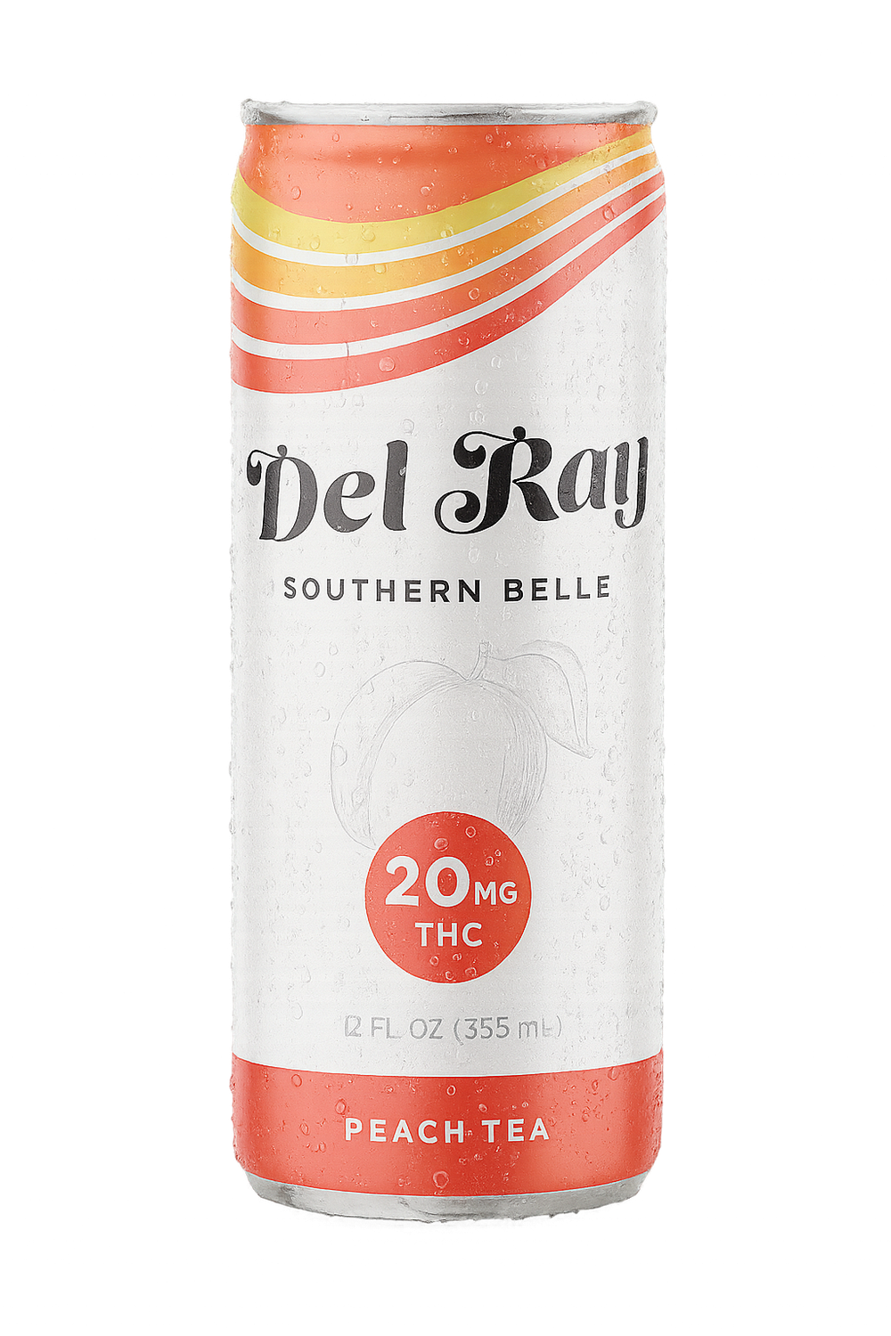 Del Ray Delta 9 THC Drink Southern Belle Peach Tea 20mg (Low Calorie)