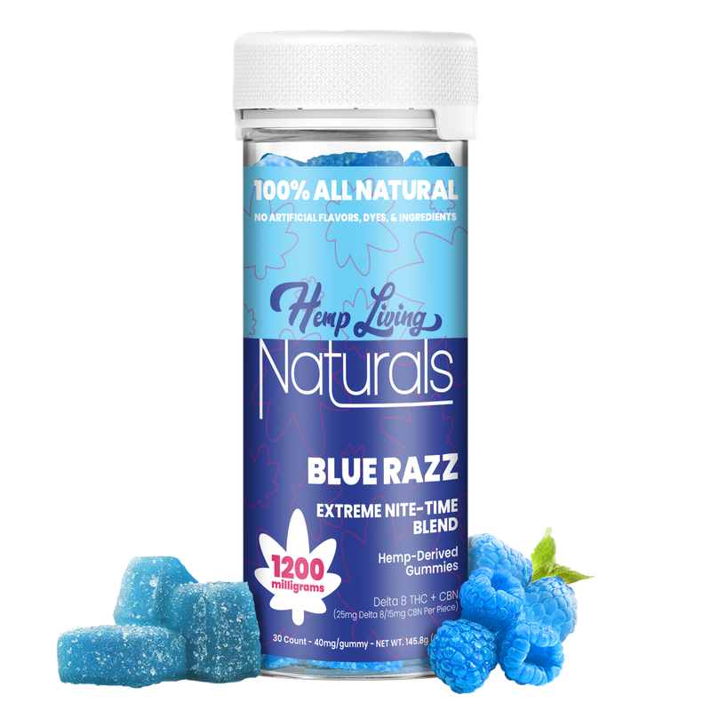 Hemp Living Naturals – D8 25mg + CBN 15mg Gummies