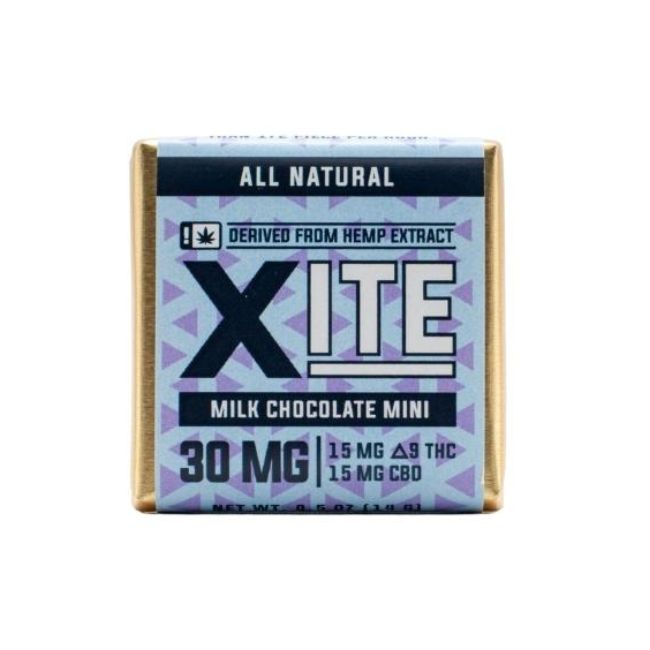 Xite Delta 9 THC Milk Chocolate Minis, Size: 2ct Sample