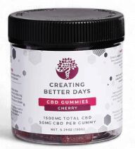 CBDays THC-Free Broad Spectrum CBD Gummies - Cherry Isolate