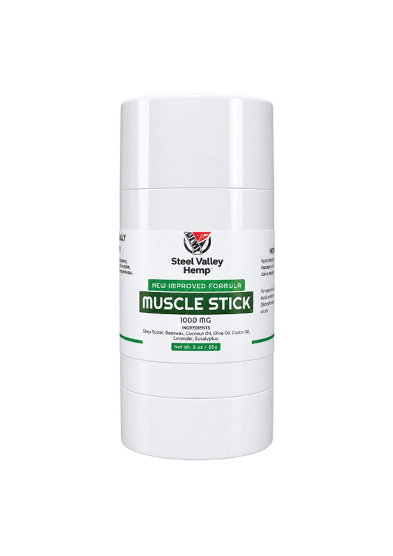 Topical | Steel Valley Hemp | THC FREE Topical CBD Roll on | 1000mg | Muscle Stick