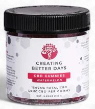 CBDays THC-Free Broad Spectrum CBD Gummies - Watermelon Isolate