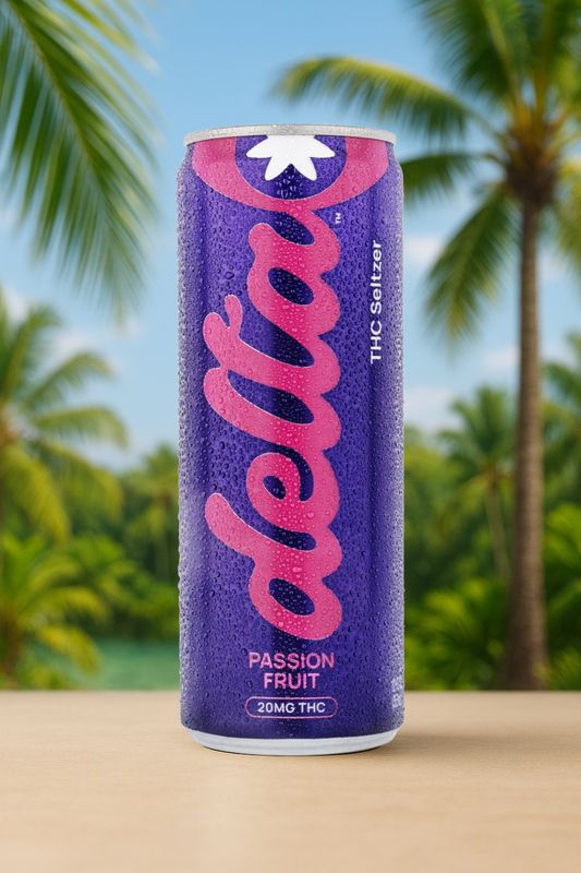 THC Drink | Delta | Sativa | Seltzer | Passion Fruit-20mg