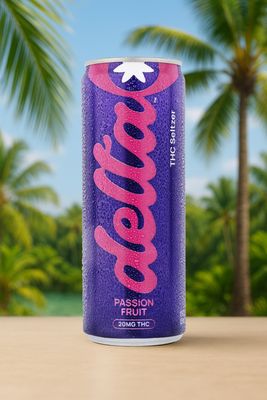 THC Drink | Delta | Sativa | Seltzer | Passion Fruit-20mg