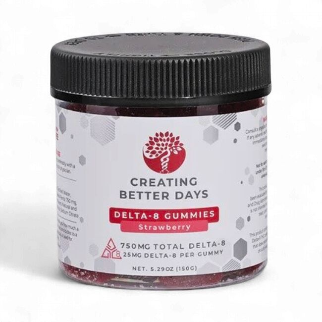 CBDays Delta 8 THC Gummies Strawberry Edibles