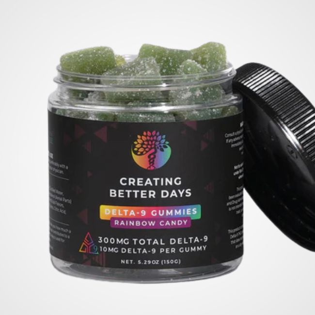 Edible | CBDays | THC Gummies | Rainbow Candy-10mg, Size: 30ct Jar