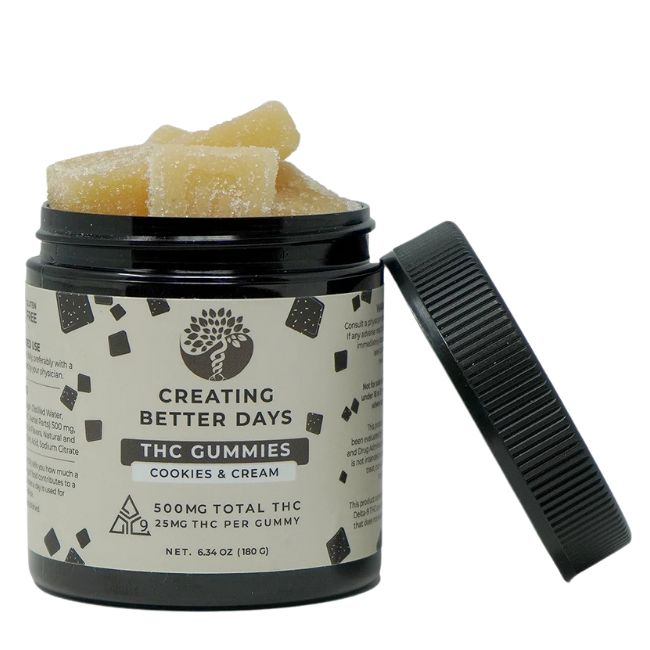 Edible | CBDays |  THC Gummies | Cookies &amp; Cream-25mg