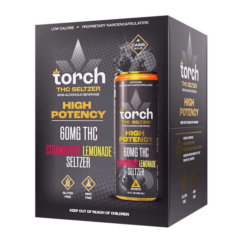 THC Drink | Torch | Seltzer | Strawberry Lemonade-60mg