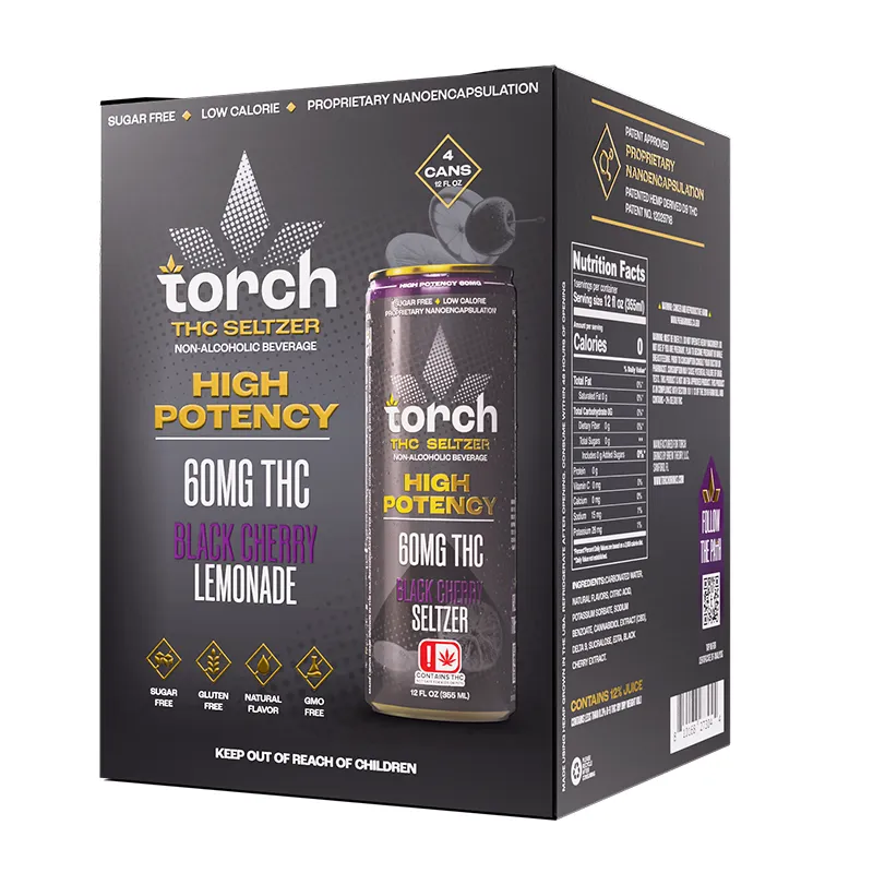 THC Drink | Torch |  Seltzer | Black Cherry-60mg