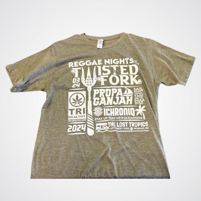 T-Shirt | Reggae Nights  | Army Green