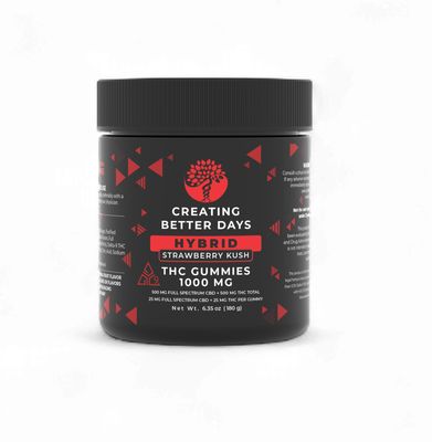 CBDays Delta 9 THC Gummies- Strawberry Kush 25MG