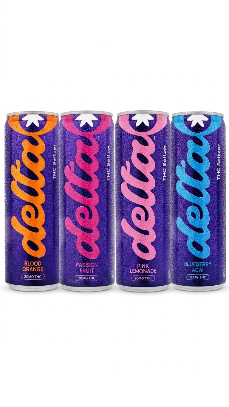 Drink Delta Cannabis Water  Variety Pack 20mg THC Each Can