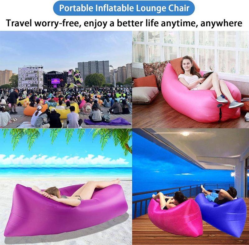 Good Vibes &amp; Gear | Premium Quality Air Lounger | Inflatable Sofa Hammock | Portable,Water Proof Bag-for Travelling