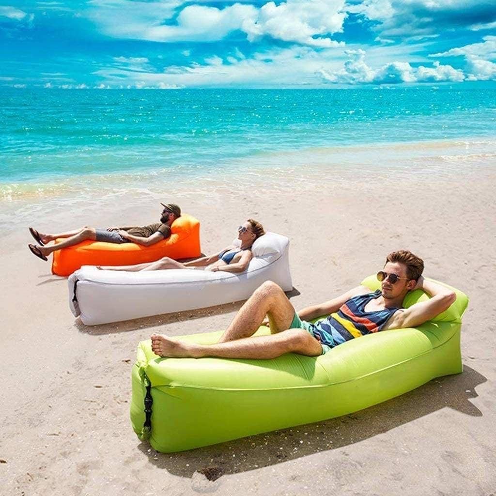 Good Vibes &amp; Gear| Premium Quality Air Lounger |  Inflatable Sofa Hammock | Portable,Water Proof Bag-for Travelling, Colour: Green