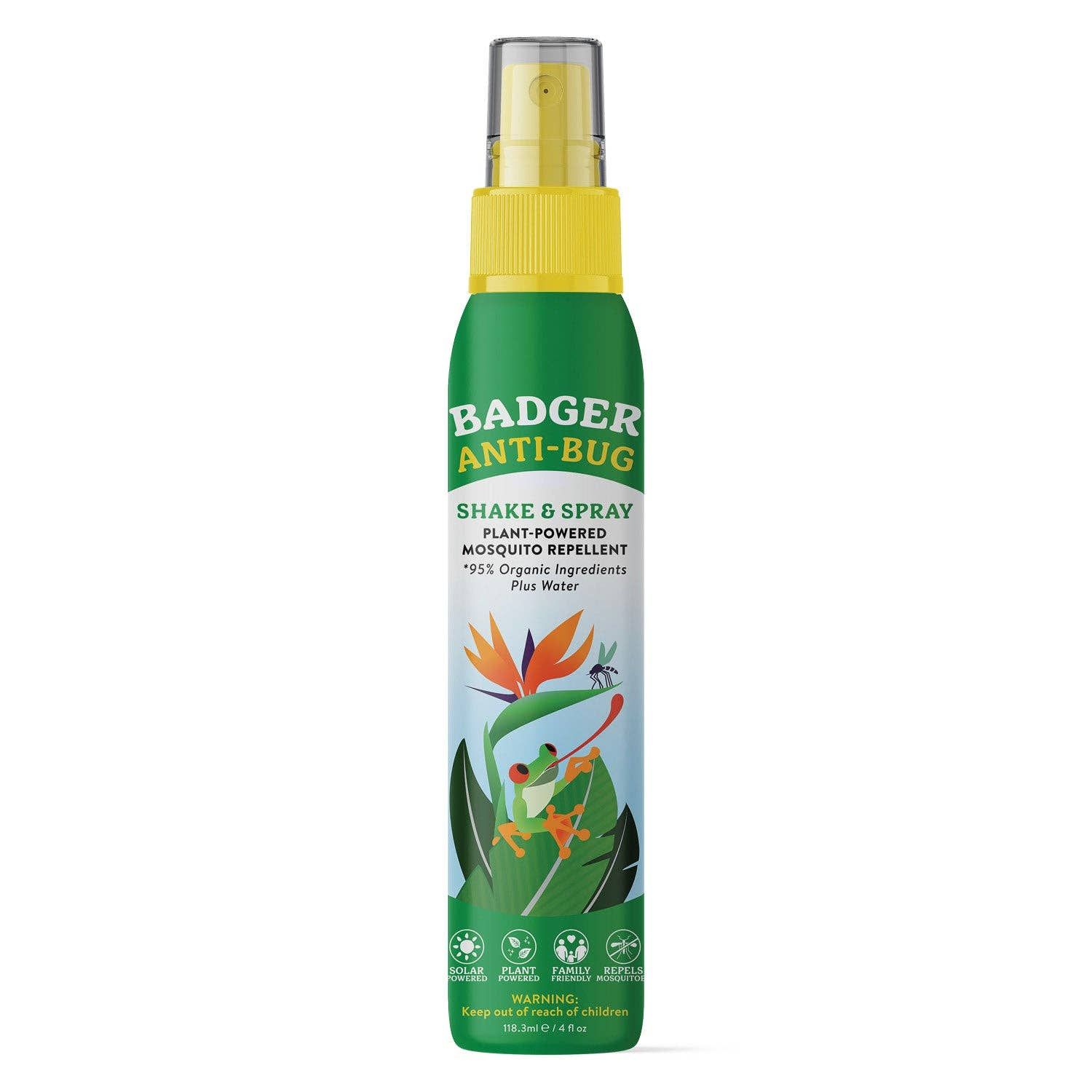 Good Vibes &amp; Gear | Badger | Mosquito Repellent, Organic &amp; Deet-Free, Size: 4 fl oz Aluminum Bottle