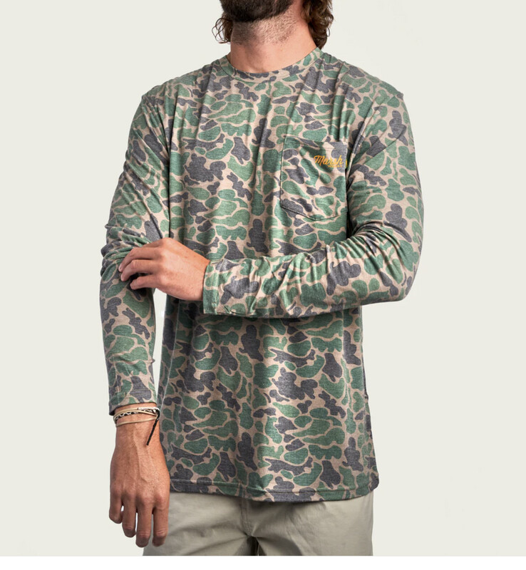 Buxton Hagood Ls Green Mallard Camo