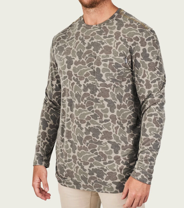 Buxton Hagood l/s Dark Green Mallard Camo
