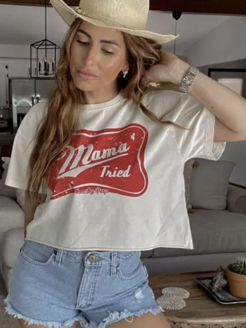 Mama Tried Relaxed Crop T-Shirt