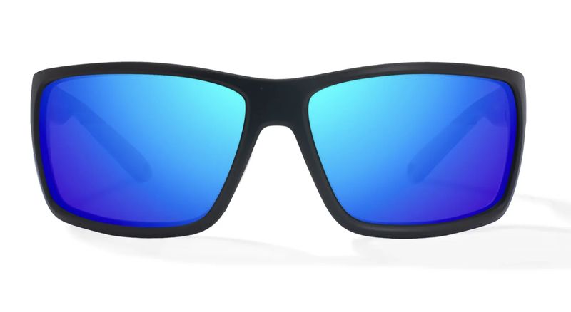 Bales Beach Black Matte / Blue Mirror Glass