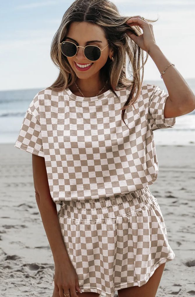 Checkerboard Skort Set
