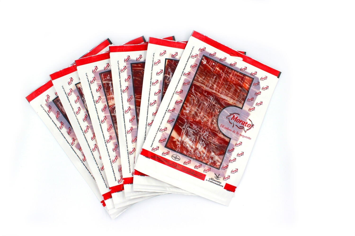 Pack 5 sobres de Loncheado 100 grs Jamon de Bellota 100% raza iberica cortado a cuchillo
