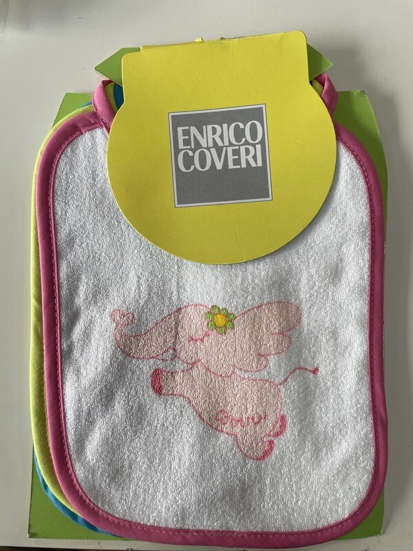 Bavette neonata 3pz nuove enrico coveri