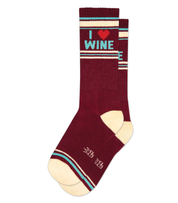 I Heart Wine Socks