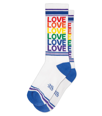 Rainbow Love Gym Socks