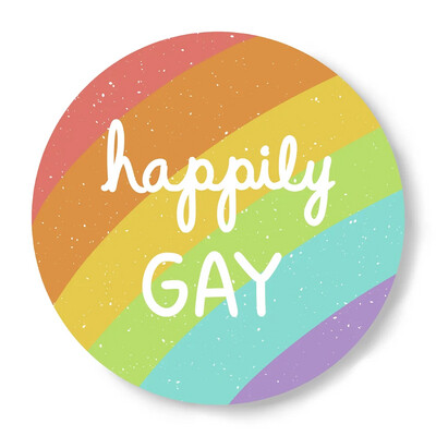 Happily Gay Sticker
