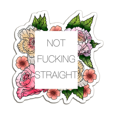 Not Fucking Straight Sticker