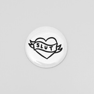 Slut Heart Button