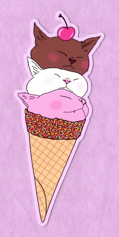 Ice Cream Cats Sticker