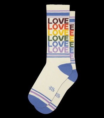 Vintage Rainbow Love Gym Socks