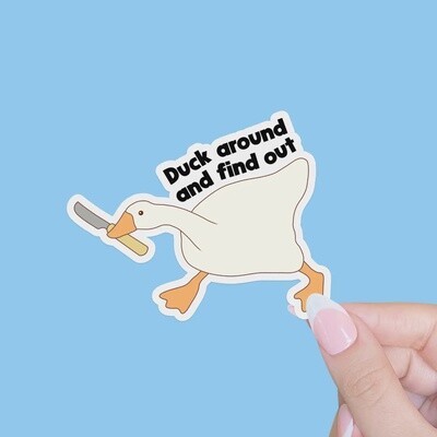 Duck Around Sticker