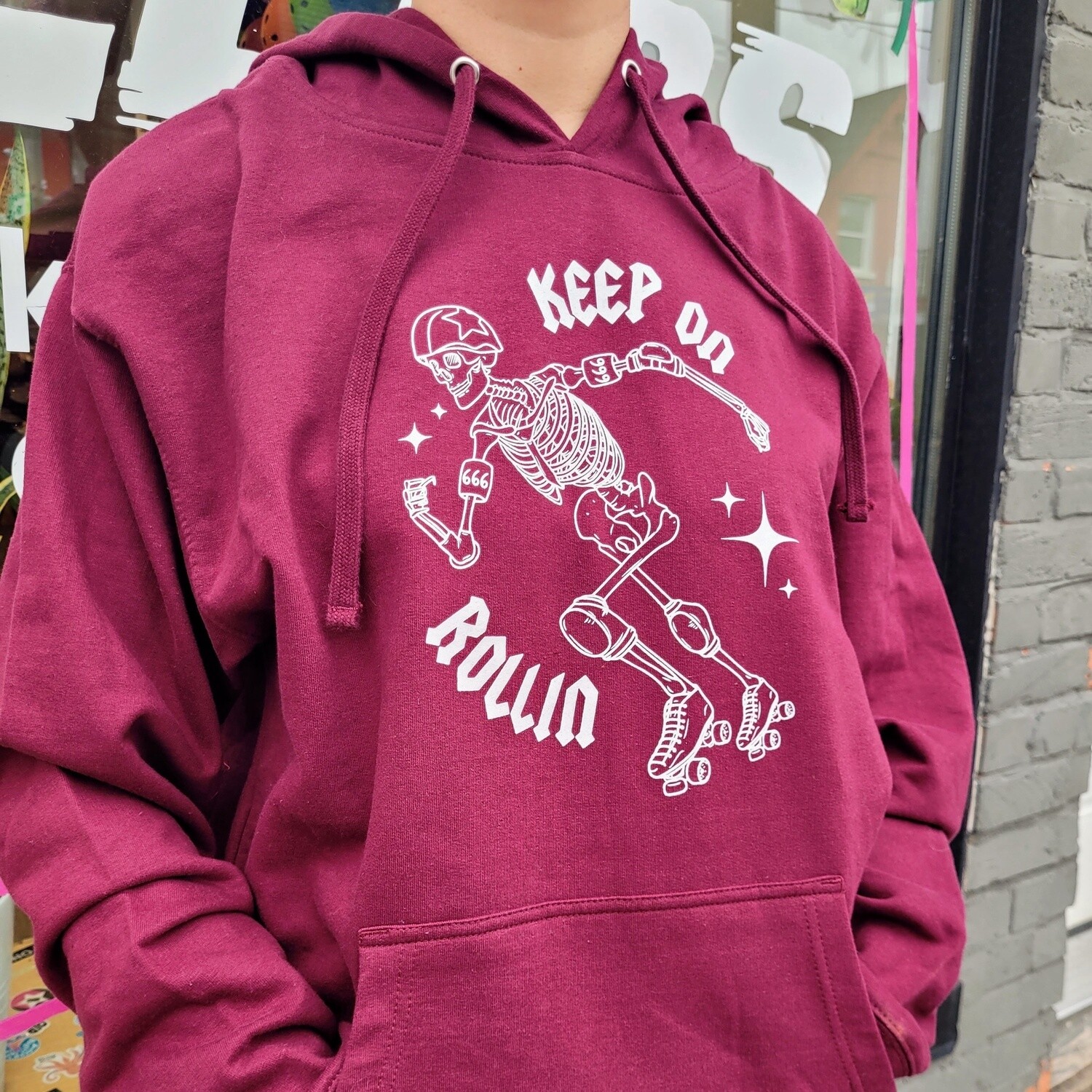 Luck and Lavender x Rideau Rollers - Keep on Rollin Hoodie, Size: S
