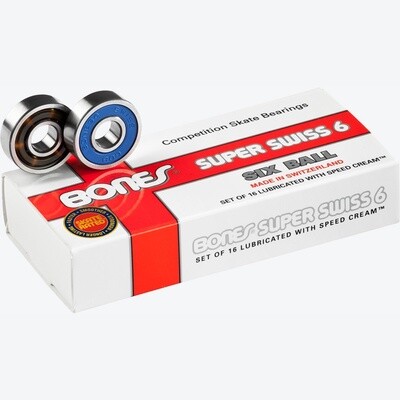 BONES® SUPER SWISS 6 Bearings 8mm 16 pack