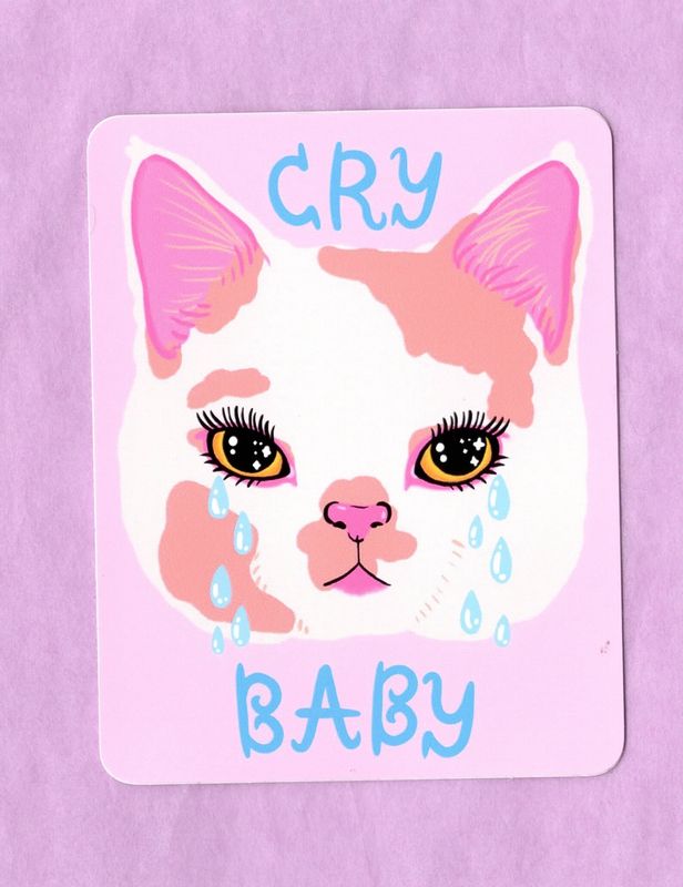 Crybaby Cat Sticker