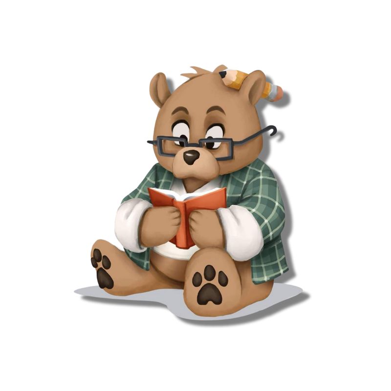 Book Bear Sticker
