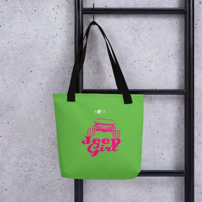 Jeep Girl tote green