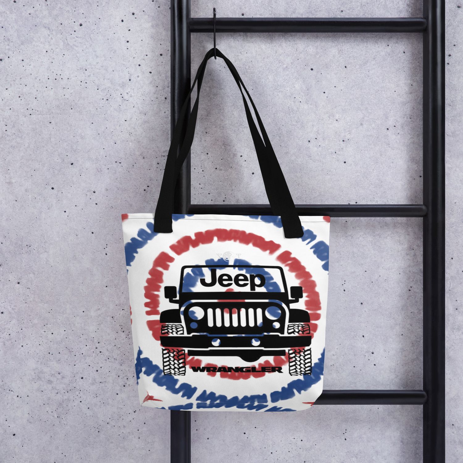 Jeep tote tie-dye