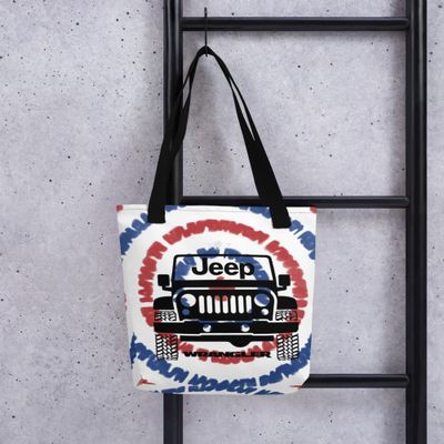 Jeep tote tie-dye